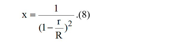 По допущению (2) уравниваем эти силы через х.
