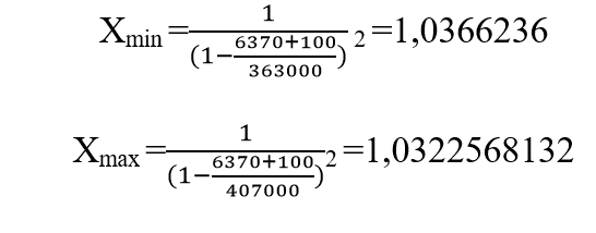 Согласно формулы (8), величина Х составит:
