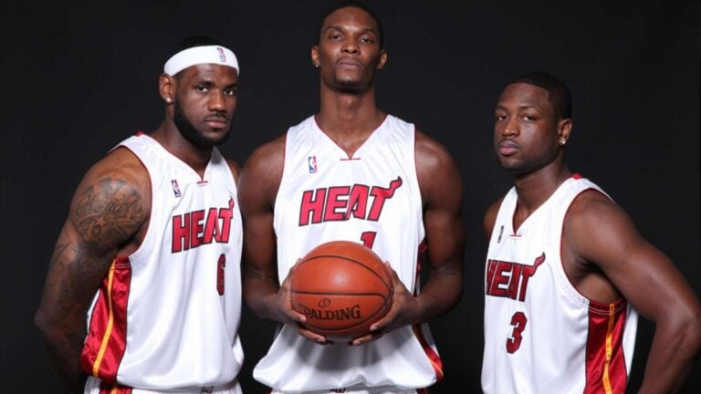 LeBron James, Dwyane Wade and Chris Bosh won two titles during their four seasons together in Miami.