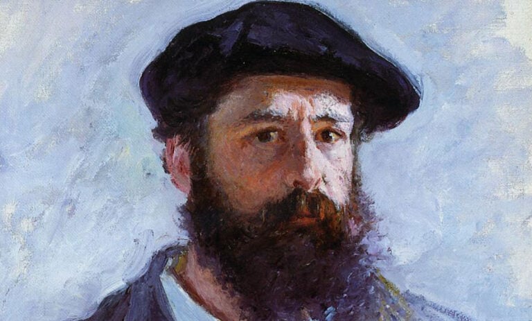 Self portrait with beret, by Claude Monet, 1886