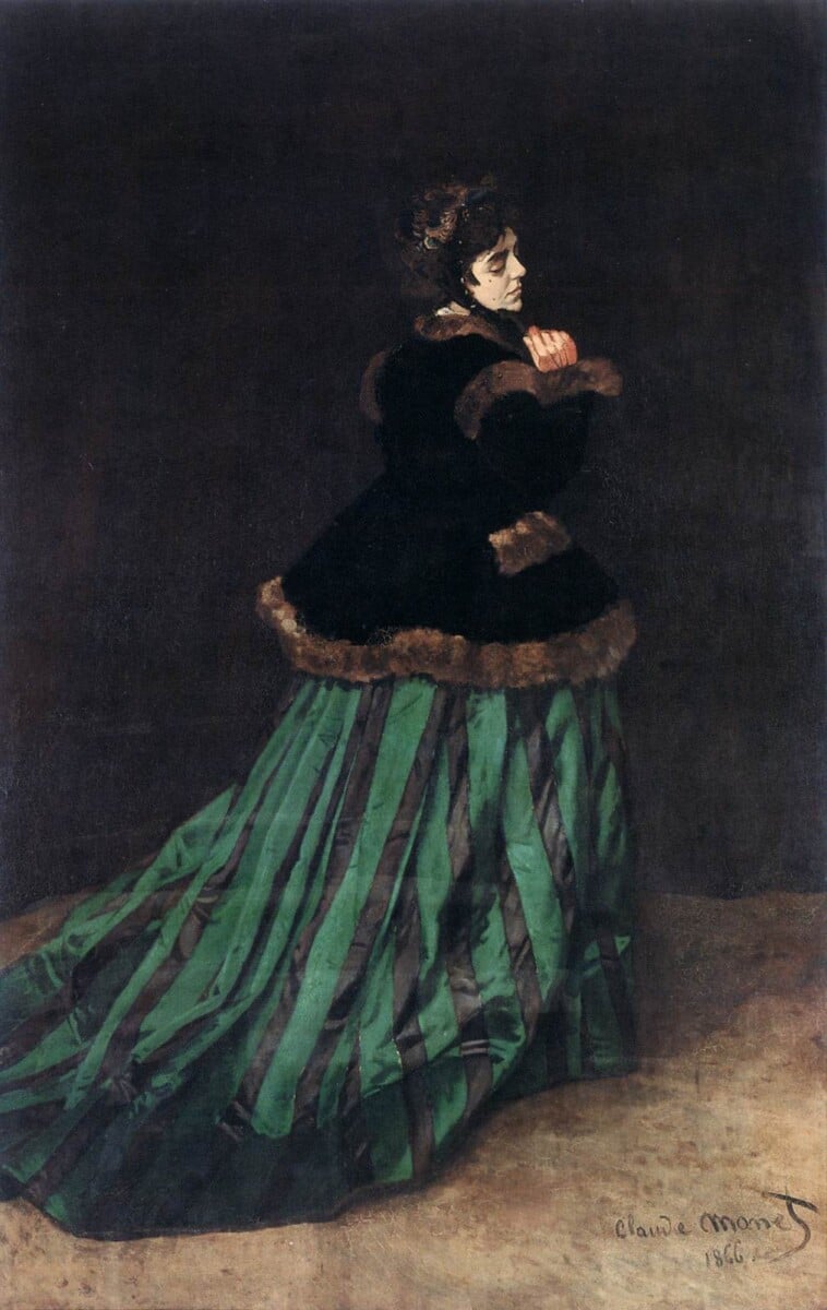 Woman in Green Dress, Claude Monet 1866