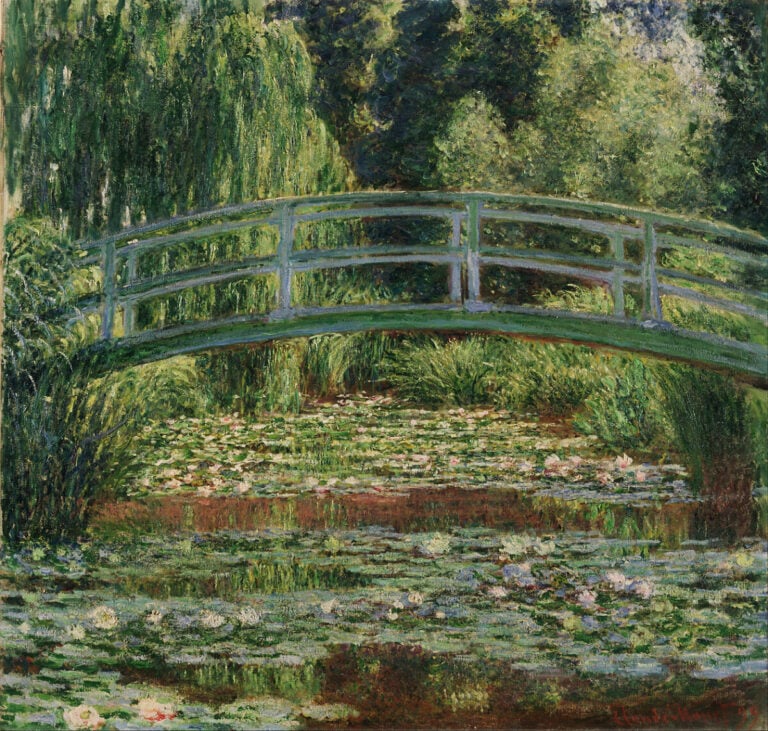 The Japanese Footbridge and the Water Lily Pool, Giverny, 1899 — Claude Monet